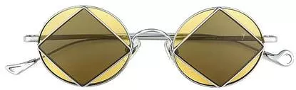 Γυαλιά Ηλίου Eyepetizer Μεταλλικά Στρογγυλά Ασημί Κίτρινο Φακό 49mm