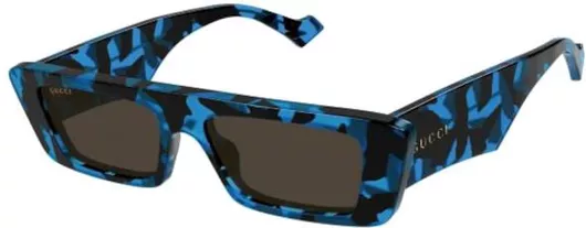 Γυαλιά Ηλίου Gucci Κοκκάλινα Τετράγωνα Μπλε Γκρι Φακό 54mm