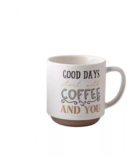 Κούπα Marva Good από Πορσελάνη Λευκή 350ml