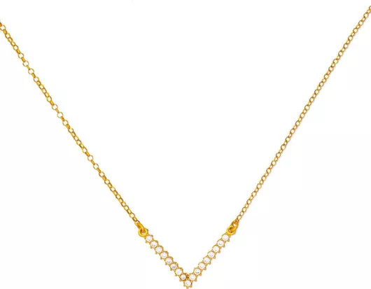 Γυναικείο Κολιέ Excite-Fashion Silver Series με Ζιργκόν  Ασήμι Επιχρυσωμένο