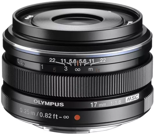 Φωτογραφικός Φακός Olympus Crop M.Zuiko Digital 17mm f/1.8 Σταθερός για Micro Four Thirds (MFT) Mount Black