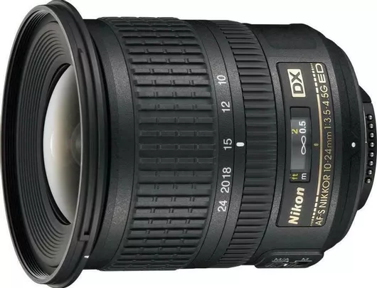 Φωτογραφικός Φακός Nikon Crop AF-S DX Nikkor 10-24mm f/3.5-4.5G ED Wide Angle Zoom για Nikon F Mount Black