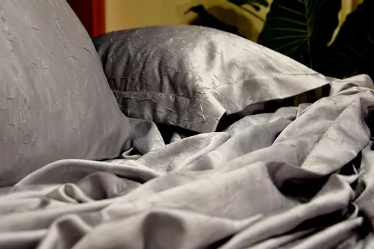 Μαξιλαροθήκη Decotelia Σατέν Oxford 50Χ70+5 Premium τσαλακωτό Ασημί Silver