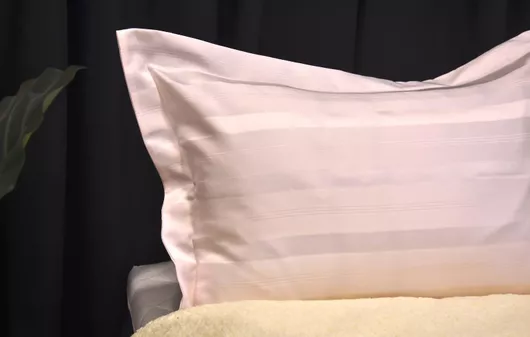 Μαξιλαροθήκη Decotelia Σατέν Oxford 50Χ70+5 Ριγέ Ροζ