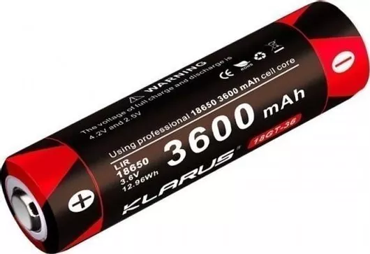 Klarus Επαναφορτιζόμενη Μπαταρία 18650 Li-ion 3600mAh 3.7V 1τμχ