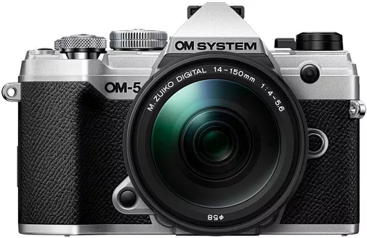 Mirrorless Φωτογραφική Μηχανή Olympus OM-5 Micro Four Thirds 4/3" Kit ED 14-150mm F4-5.6 II Silver
