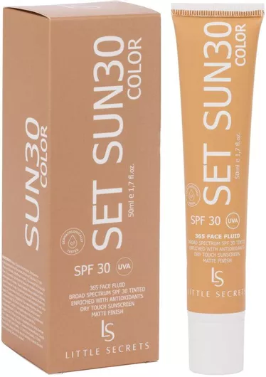 Αντηλιακή Κρέμα Προσώπου Little Secrets Set Sun30 Color 365 Face Fluid SPF30 με Χρώμα 50ml