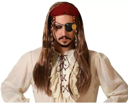 Αποκριάτικο Περούκα BigBuy Carnival S1134827 Πειρατή Καφέ