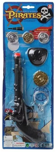 Αποκριάτικο Σετ Πειρατή BigBuy Kids S1130487 Μαύρο