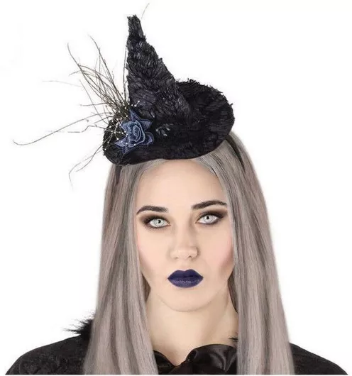 Αποκριάτικη Στέκα Μαλλιών BigBuy Carnival S1130869 Μάγισσα με Λουλούδι Μπλε