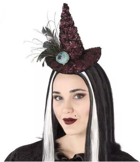 Αποκριάτικη Στέκα Μαλλιών BigBuy Carnival S1130870 Μάγισσα με Φτερά Μαύρο