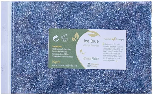 Φυσική Χρωστική Mica Ice Blue Glitter 10gr Μπλε 10gr