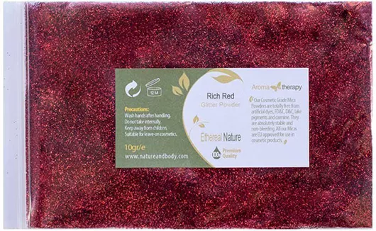 Φυσική Χρωστική Mica Rich Red Glitter Κόκκινο 10gr
