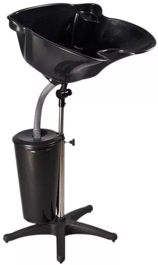 Λουτήρας Κομμωτηρίου FT42-1 Φορητός με Δοχείο Μαύρος