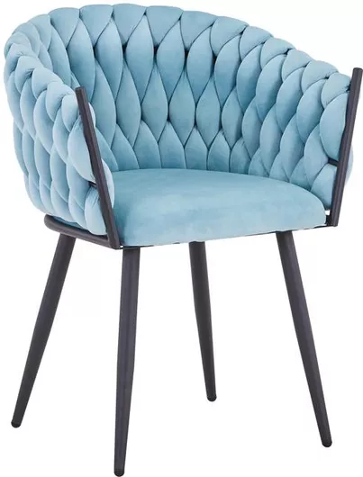 Καρέκλα Τραπεζαρίας Pakoworld Vivian Μέταλλο 61x55x80cm Μπλε