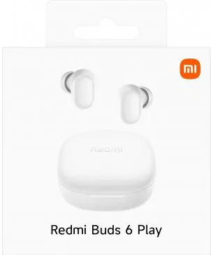 Bluetooth Handsfree Xiaomi Redmi Buds 6 Play με Θήκη Φόρτισης Λευκό