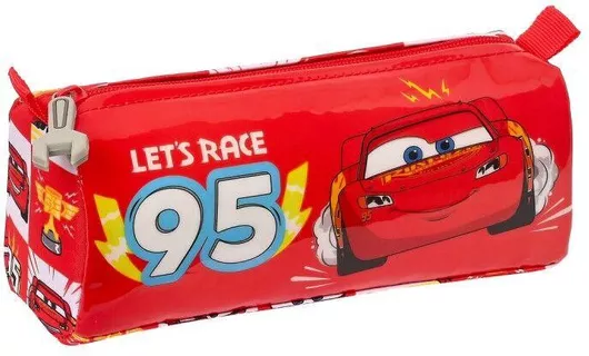 Σχολική Κασετίνα Cars Let's Race Τριγωνική με 1 Θήκη Κόκκινο