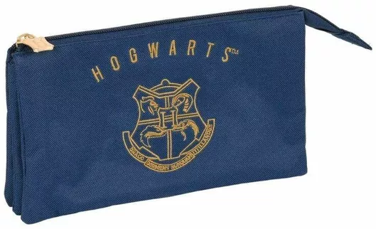 Σχολική Κασετίνα Harry Potter Magical Τριγωνική με 1 Θήκη Μπλε