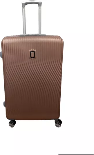 Βαλίτσα Ταξιδίου Felbags Μεγάλη Σκληρή Ύψους 77cm με 4 Ρόδες Ροζ Χρυσό