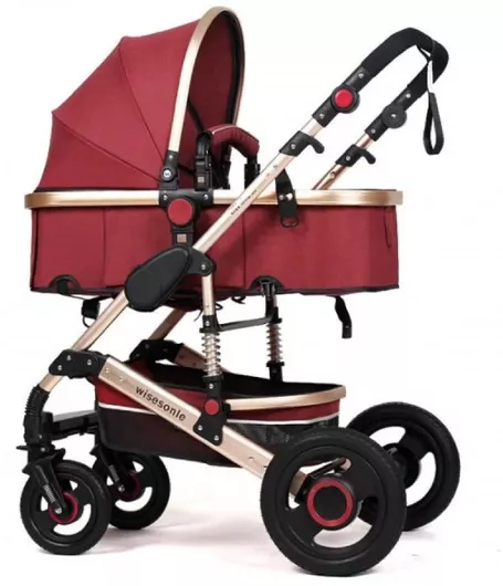 Καρότσι Μωρού Wisesonle Fiko 2 σε 1 Μπορντό