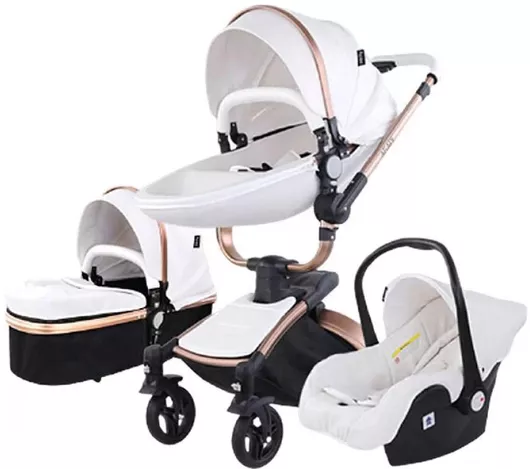 Καρότσι Μωρού Agape 3 σε 1 360° Λευκό