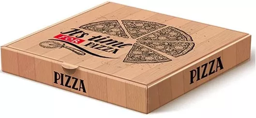 Σετ 100 Kraft Χάρτινα Κουτιά Πίτσας 28x28x4cm It's Pizza Time