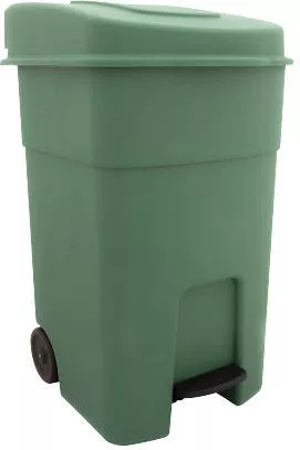 Κάδος Απορριμμάτων Cyclops Πλαστικός Τροχήλατος με Πεντάλ 80lt Πράσινος