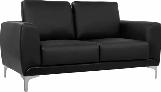 Καναπές Kenzie Διθέσιος Δερματίνη 142x81cm Μαύρο