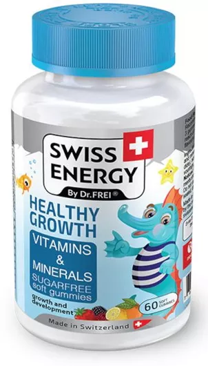 Swiss Energy Healthy Growth Πολυβιταμίνη για Ενέργεια 60 Ζελεδάκια