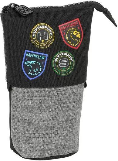 Σχολική Κασετίνα σ Harry Potter House of Champions με 1 Θήκη Μαύρο / Γκρι