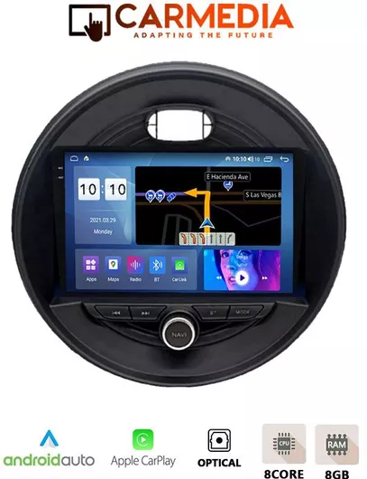 Ηχοσυστήματα Αυτοκινήτου Carmedia Mini Cooper F55 / F56 / F57 2015+ / Clubman F54 2015+/ Roadster F59 2014+ / Countryman F60 2016+ Bluetooth / USB / GPS / Ενσωματωμένο Wi-Fi με Οθόνη Αφής 9.5''