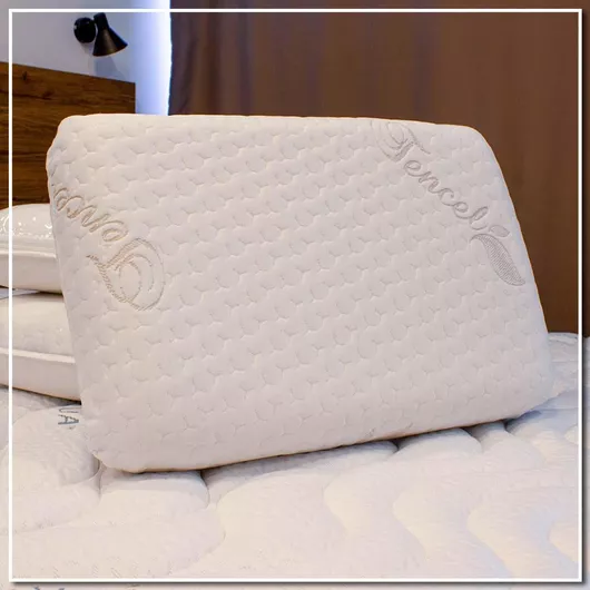 Μαξιλάρι Ύπνου ComoCare Ανατομικό Tencel Memory Foam Μέτριο 40x60x12cm Λευκό