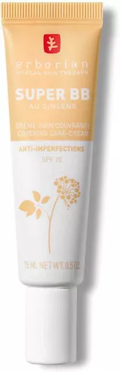 Κρέμα Προσώπου Erborian Super BB Nude Ημέρας με SPF20 κατά των Ατελειών & των Πανάδων με Νιασιναμίδη 15ml