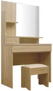 Τουαλέτα Κρεβατοκάμαρας Velco Pro Systems με Καθρέπτη & Παγκάκι Σφένδαμος 80x40x155cm