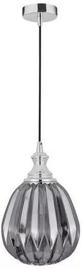 Κρεμαστό Nova Luce Φωτιστικό Μονόφωτο για Ντουί E27 Ασημί