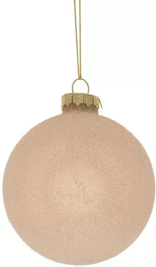 Iliadis Χριστουγεννιάτικο Κρεμαστό Σετ Γυάλινο Εκρού με Χρυσόσκονη