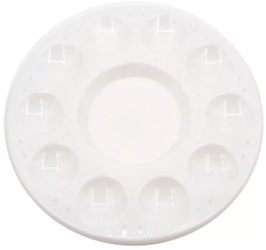 Παλέτα Ζωγραφικής Πλαστική 10 Θέσεων Στρογγυλή