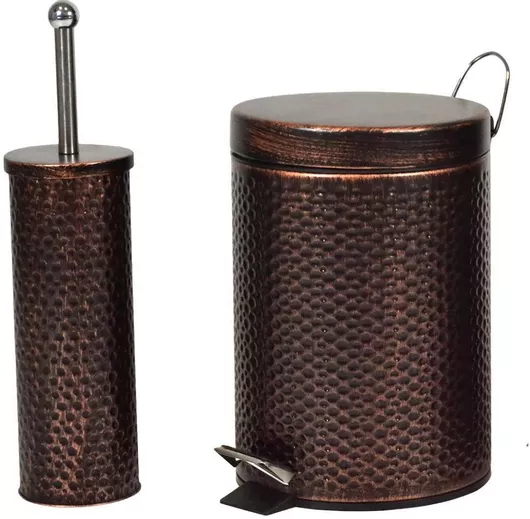 Καλαθάκι Μπάνιου Sidirela Ε-4302 Μεταλλικό Σετ Πιγκάλ & 7lt Χάλκινο