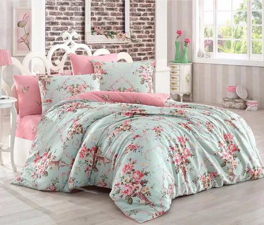 Παπλωματοθήκη Σετ Διπλή με 2 Μαξιλαροθήκες 200x220 HomeMarkt Ροζ / Γαλάζιο