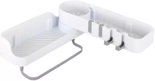 Ραφιέρα Μπάνιου Wenko 89790500 Επιτοίχια Πλαστική με 2 Ράφια Λευκό