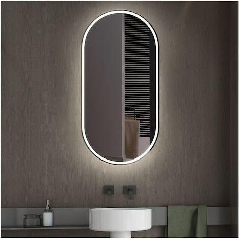 Καθρέπτης Μπάνιου Luminor Solano Οβάλ Led 45x100cm SOL45100