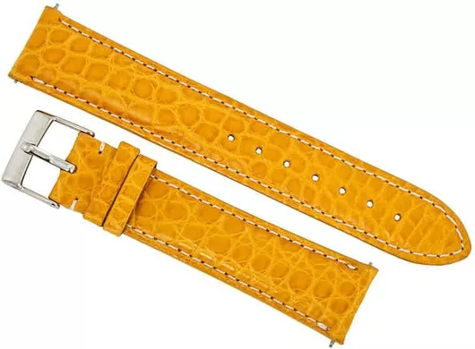 Λουράκι Ρολογιού Hadley Roma Δερμάτινο 20mm Κίτρινο
