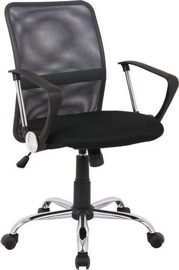 Καρέκλα Γραφείου Woodwell BF2009 με Ανάκλιση Ανθρακί / Μαύρο