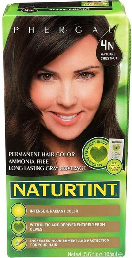 Naturtint Permanent Hair Color Βαφή Μαλλιών Χωρίς Αμμωνία 4N Καστανό Φυσικό 5x150ml