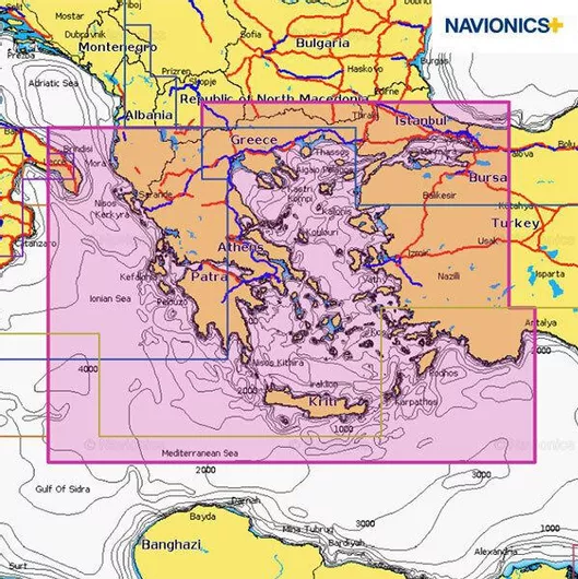 Χάρτης Navionics+ ΕΛΛΑΔΑ