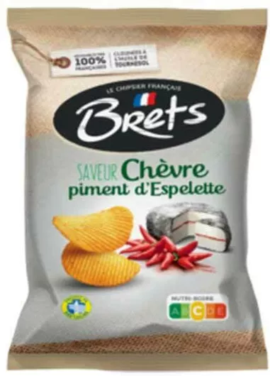 Πατατάκι Bret's - Le Chipsier Francais Saveur με Γεύση Chevre Cheese & Espelette Chilli 125gr