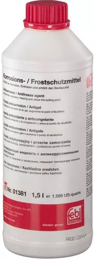 Αντιψυκτικό Febi Συμπυκνωμένο Υγρό Ψυγείου Αυτοκινήτου G12 Κόκκινο Χρώμα 1.5lt