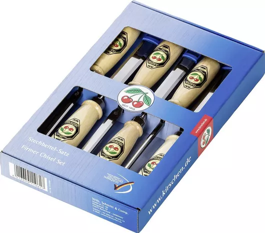 Σκαρπέλα Kirschen με Ξύλινη Λαβή Σετ 6τμχ.