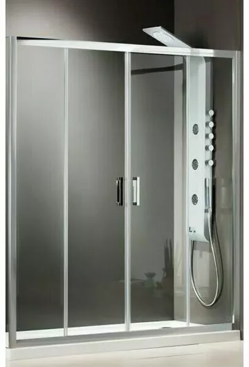 Axis Slider 2+2 SL2X 160C-100+1xX3 161-164x185cm Clean Glass Πόρτα Ντουζιέρας Με 2 Σταθερά & 2 Συρόμενα Φύλλα