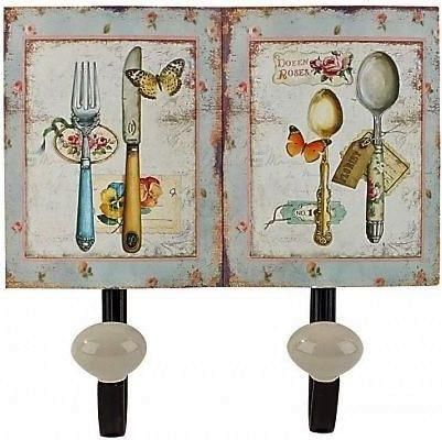 Κρεμάστρα Τοίχου Inart 3-70-773-0028  Μεταλλική  2 Θέσεων 21x8x20cm